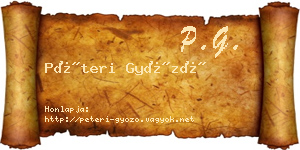 Péteri Győző névjegykártya