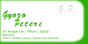 gyozo peteri business card