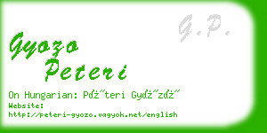 gyozo peteri business card
